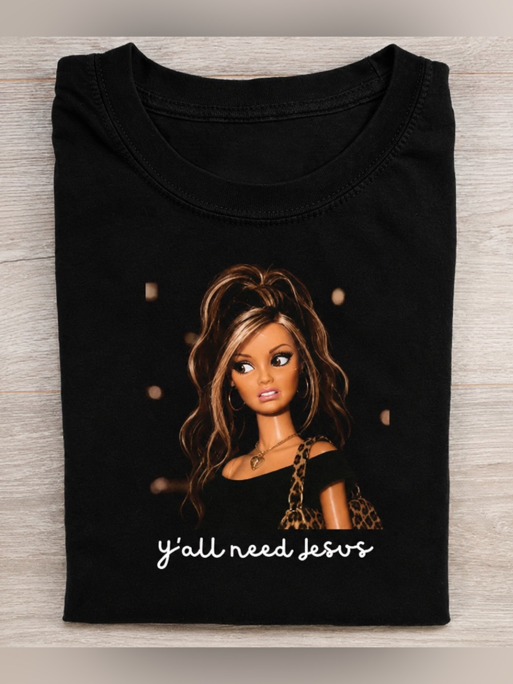 Black Graphic Women’s Short Sleeve Graphic Tee Illustration